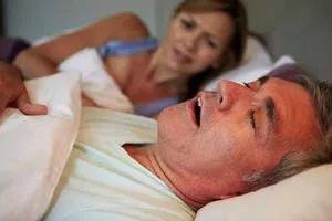 wife awake at night due to husband's sleep apnea